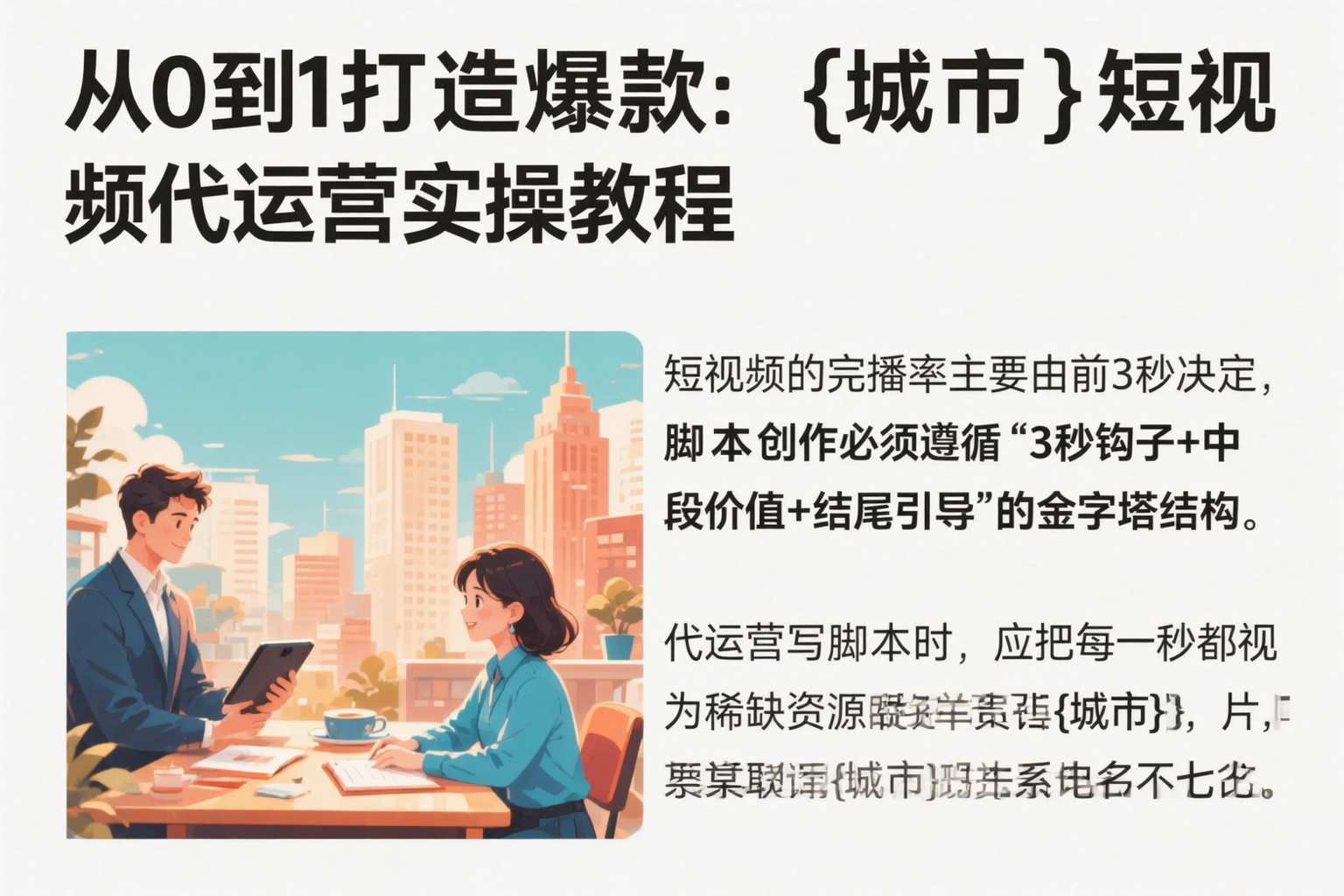 从0到1打造爆款：辽宁短视频代运营实操教程