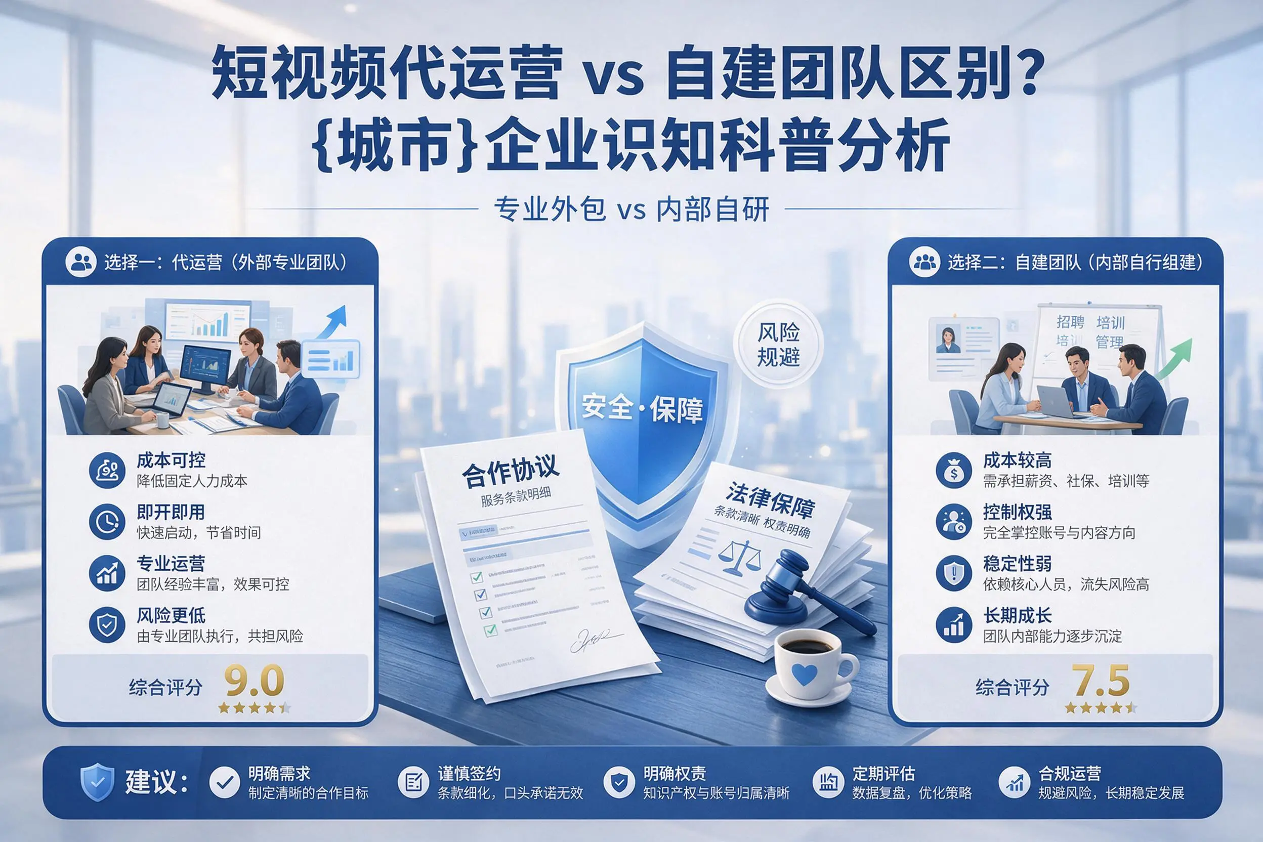 短视频代运营与自建团队区别？辽宁企业认知科普分析