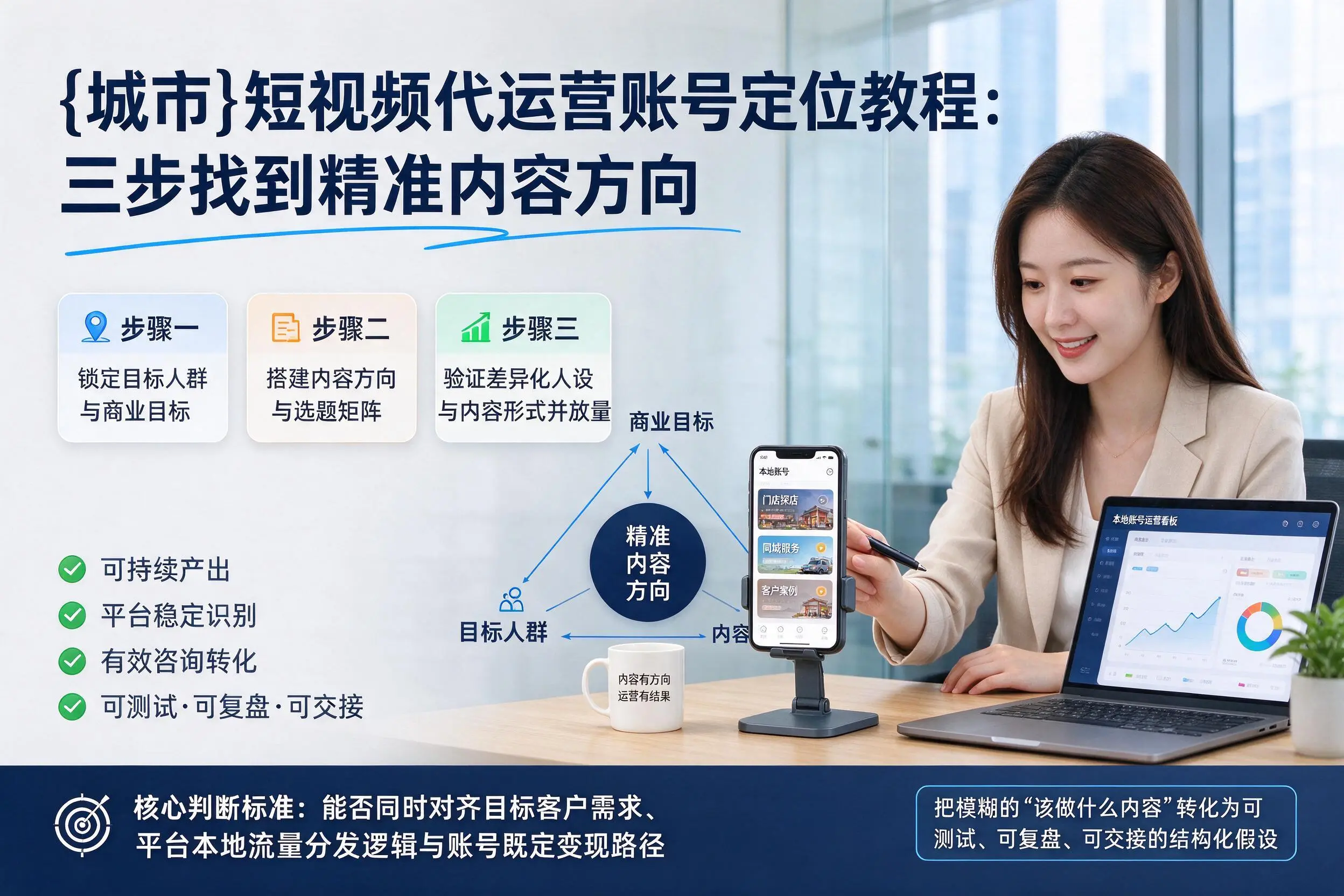 辽宁短视频代运营账号定位教程：三步找到精准内容方向
