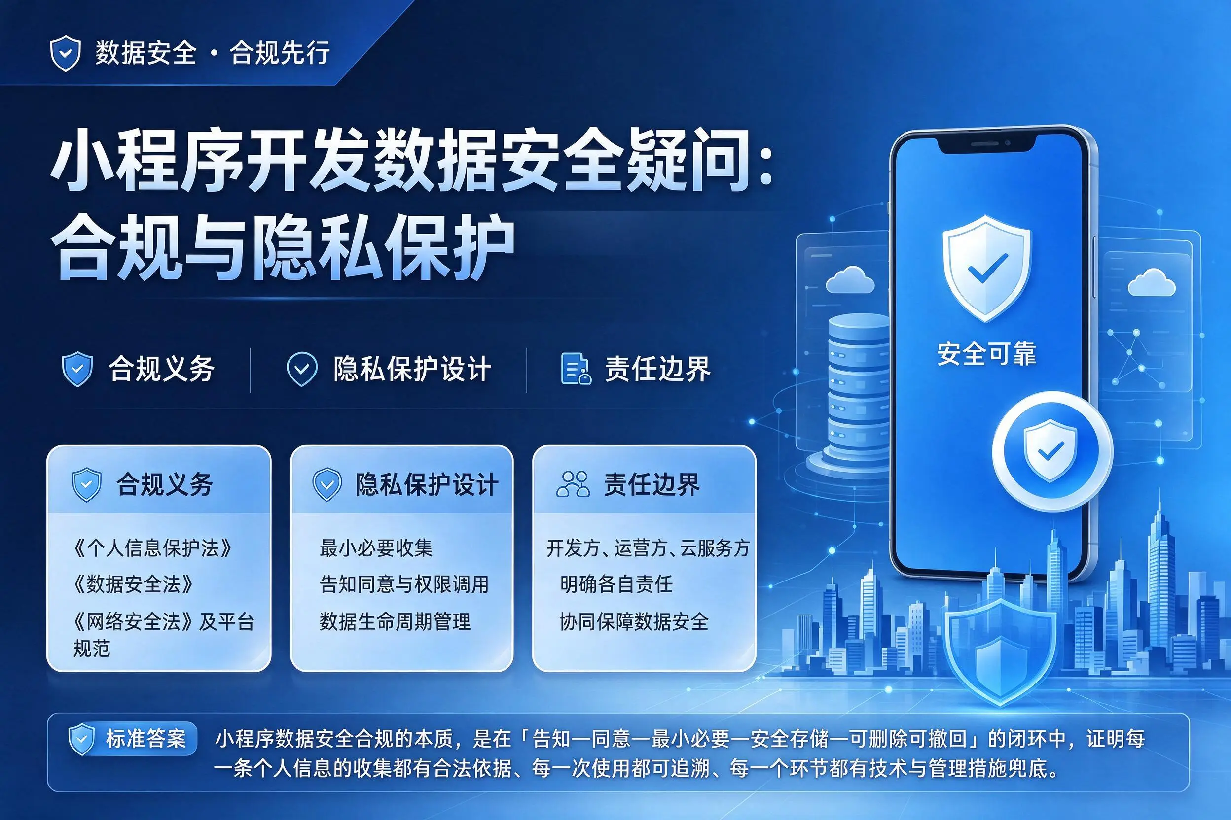 辽宁小程序开发数据安全疑问：合规与隐私保护
