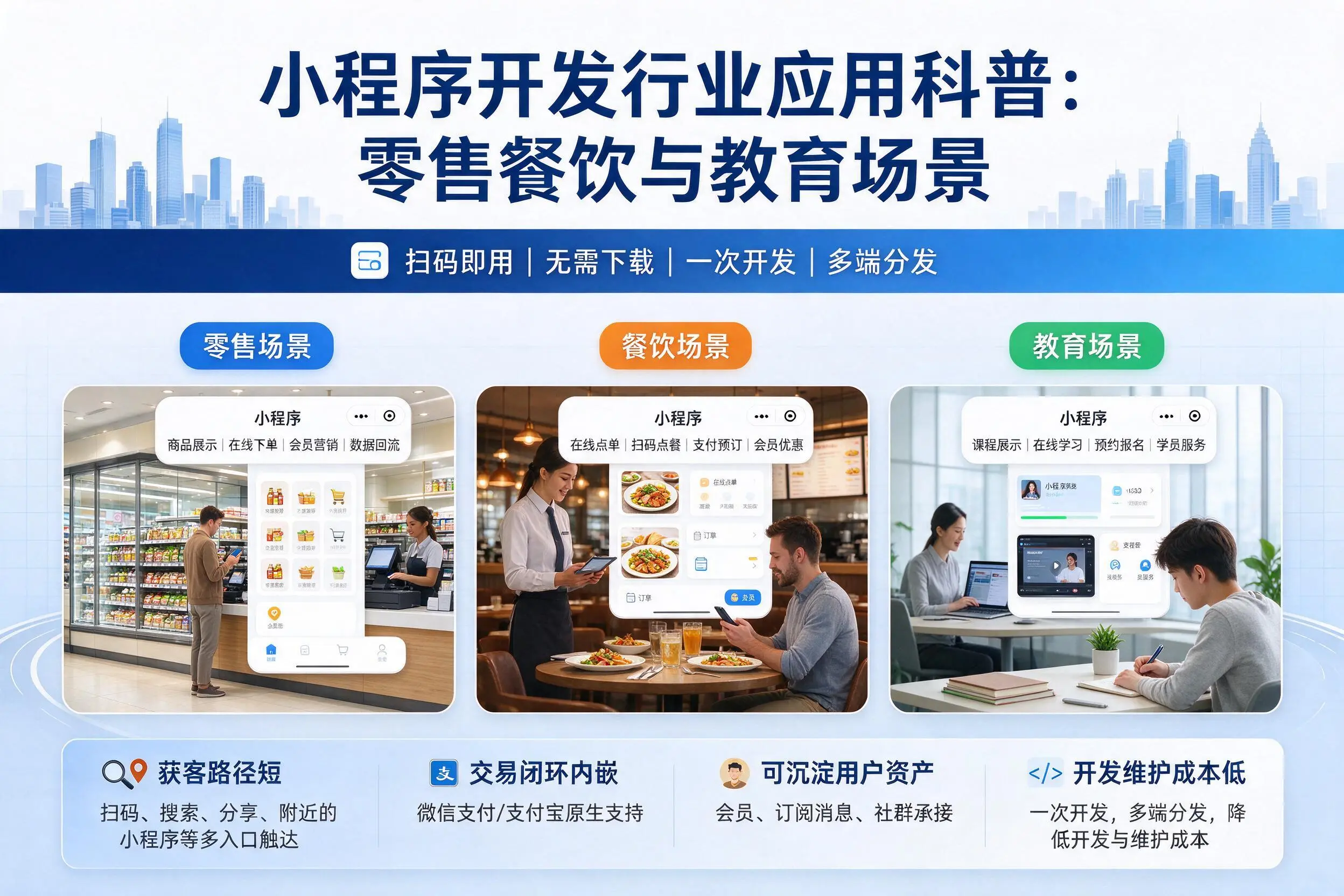 辽宁小程序开发行业应用科普：零售餐饮与教育场景
