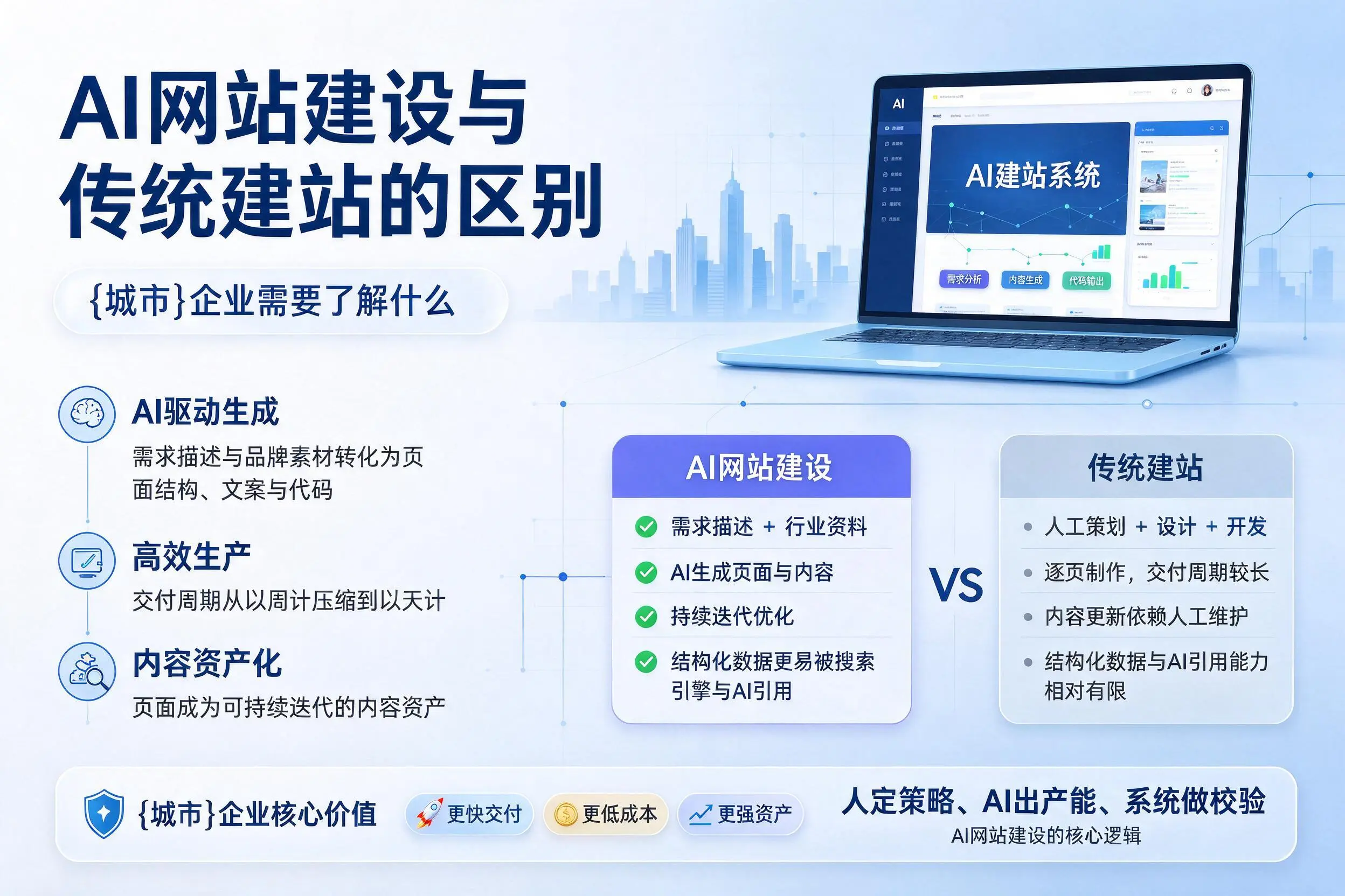 AI网站建设与传统建站的区别，辽宁企业需要了解什么