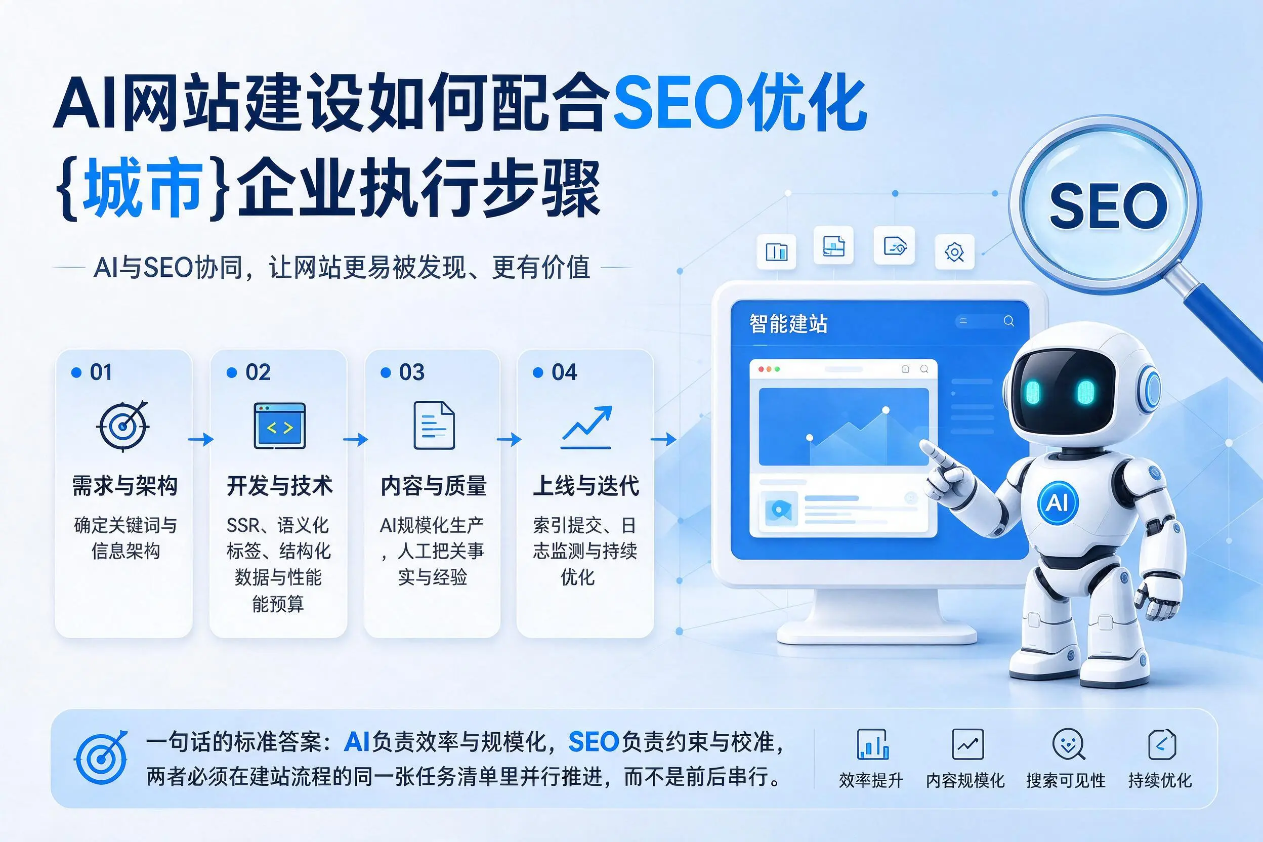 AI网站建设如何配合SEO优化，辽宁企业执行步骤