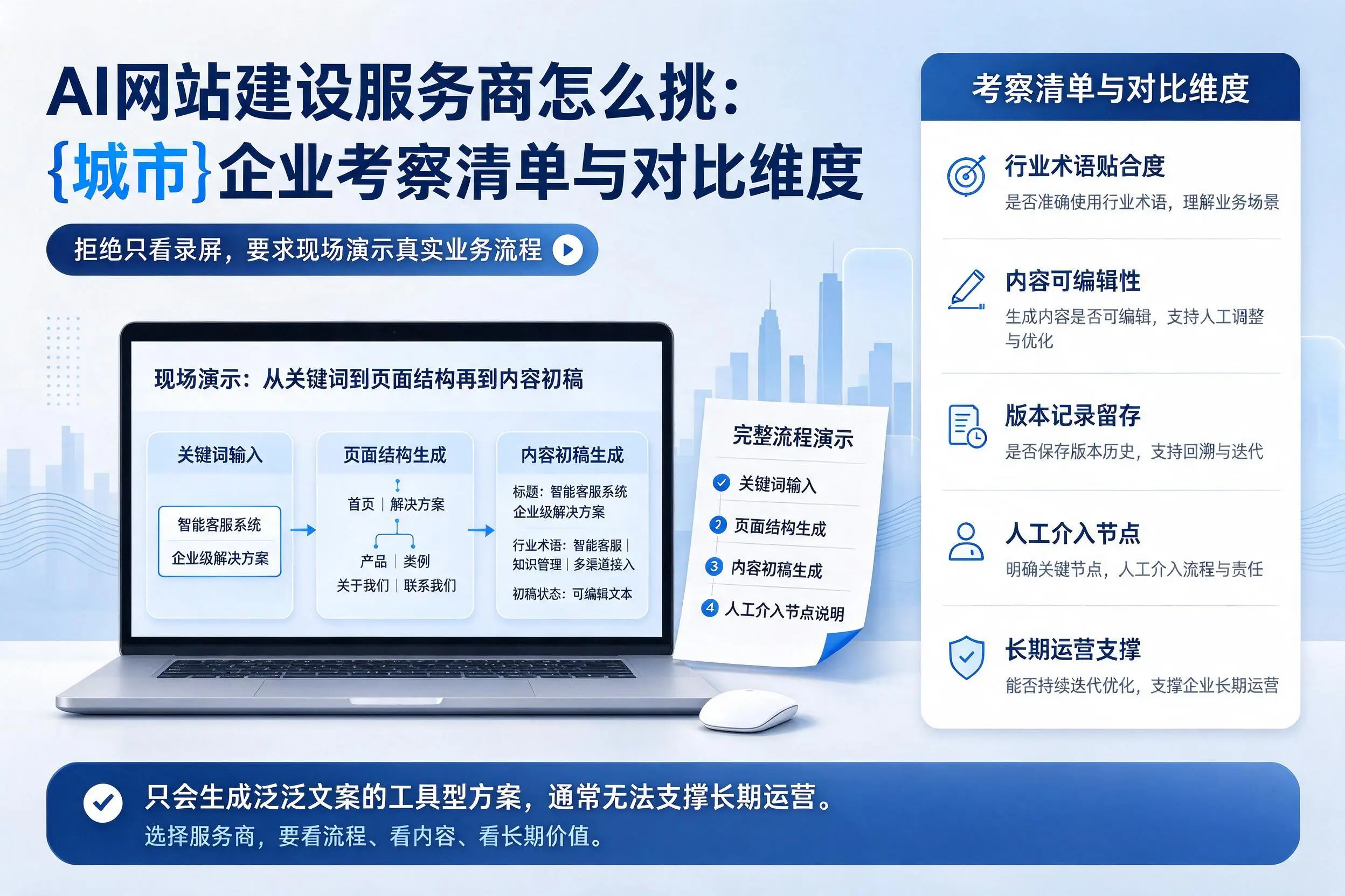 AI网站建设服务商怎么挑：辽宁企业考察清单与对比维度