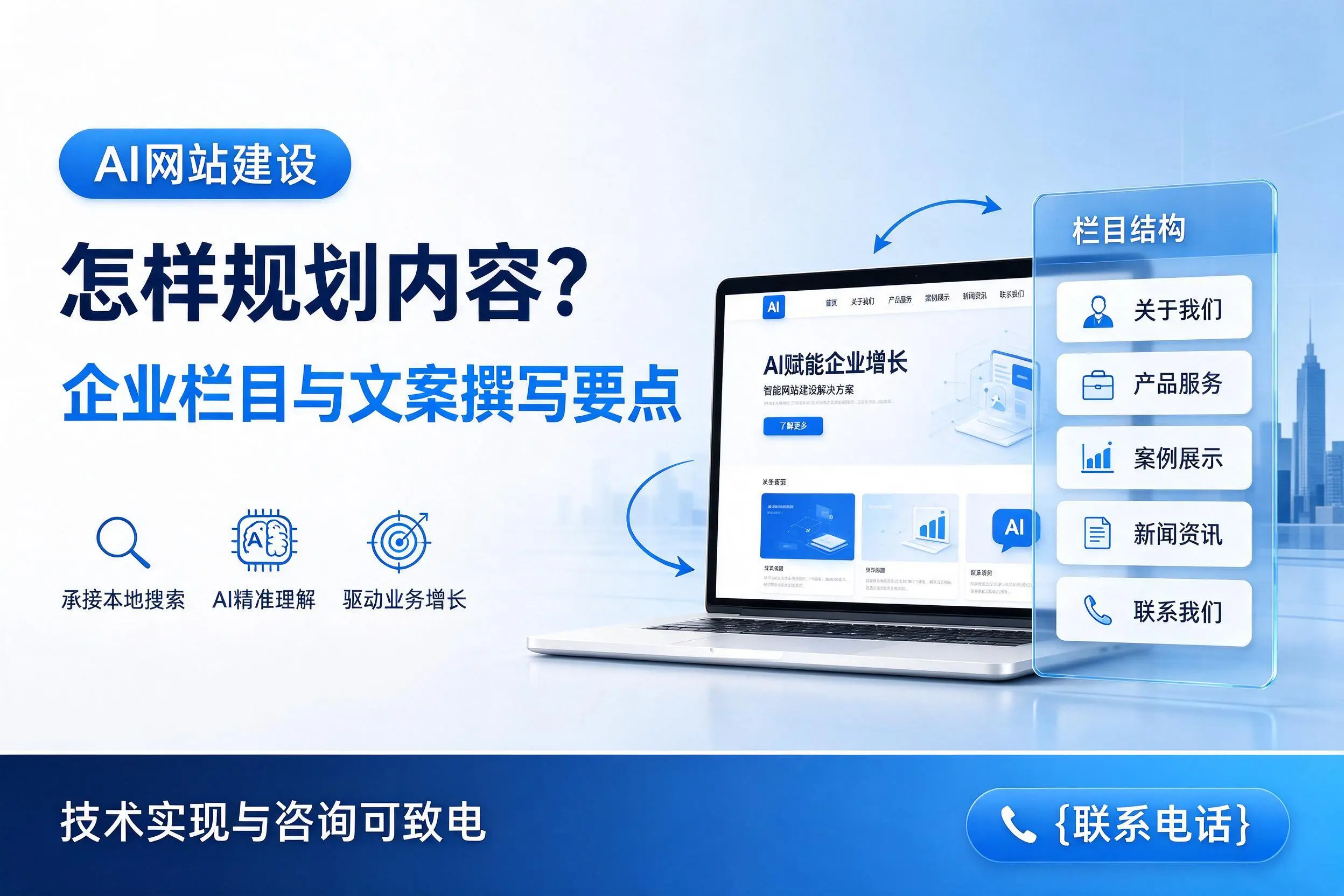 AI网站建设怎样规划内容?辽宁企业栏目与文案撰写要点