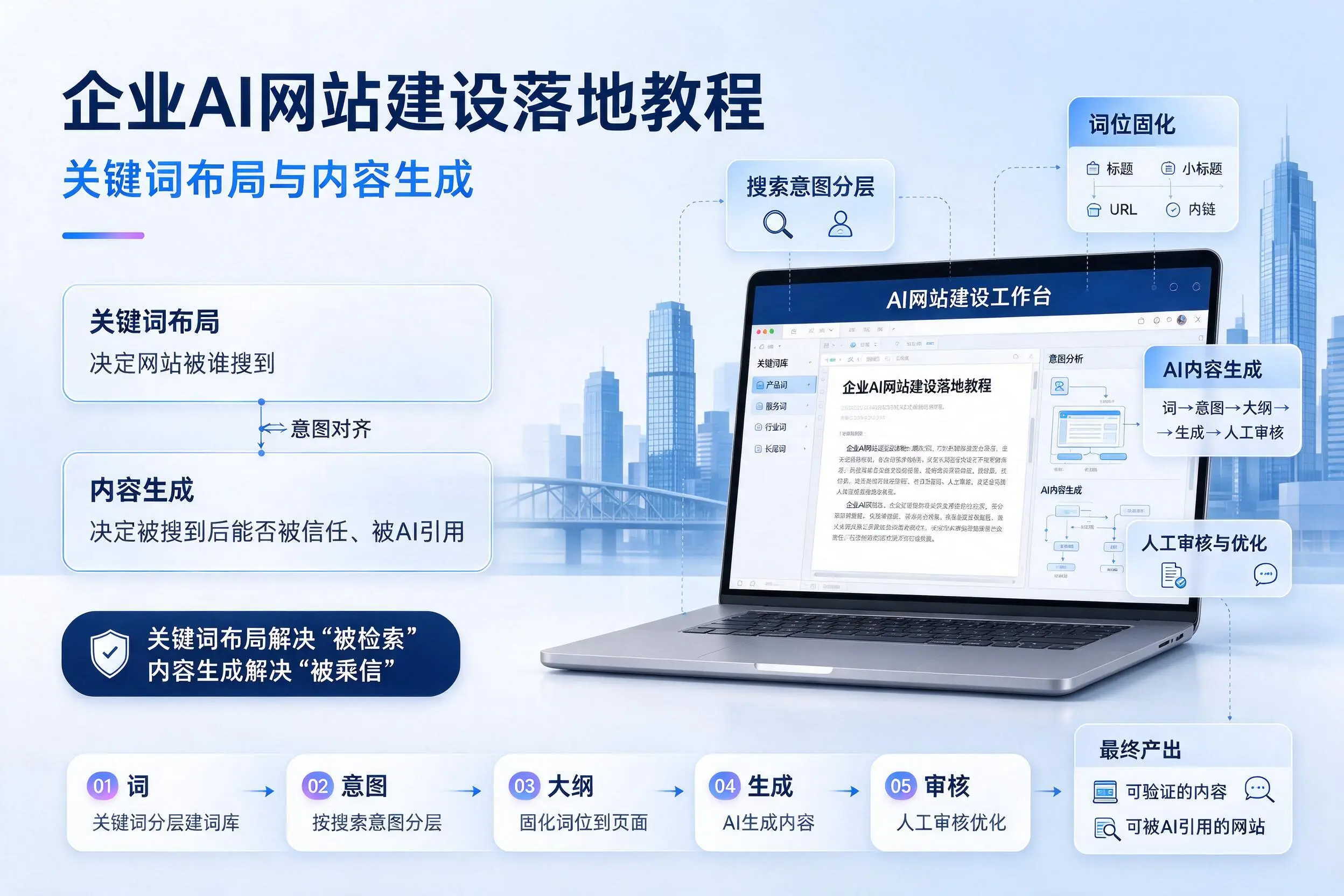 辽宁企业AI网站建设落地教程:关键词布局与内容生成