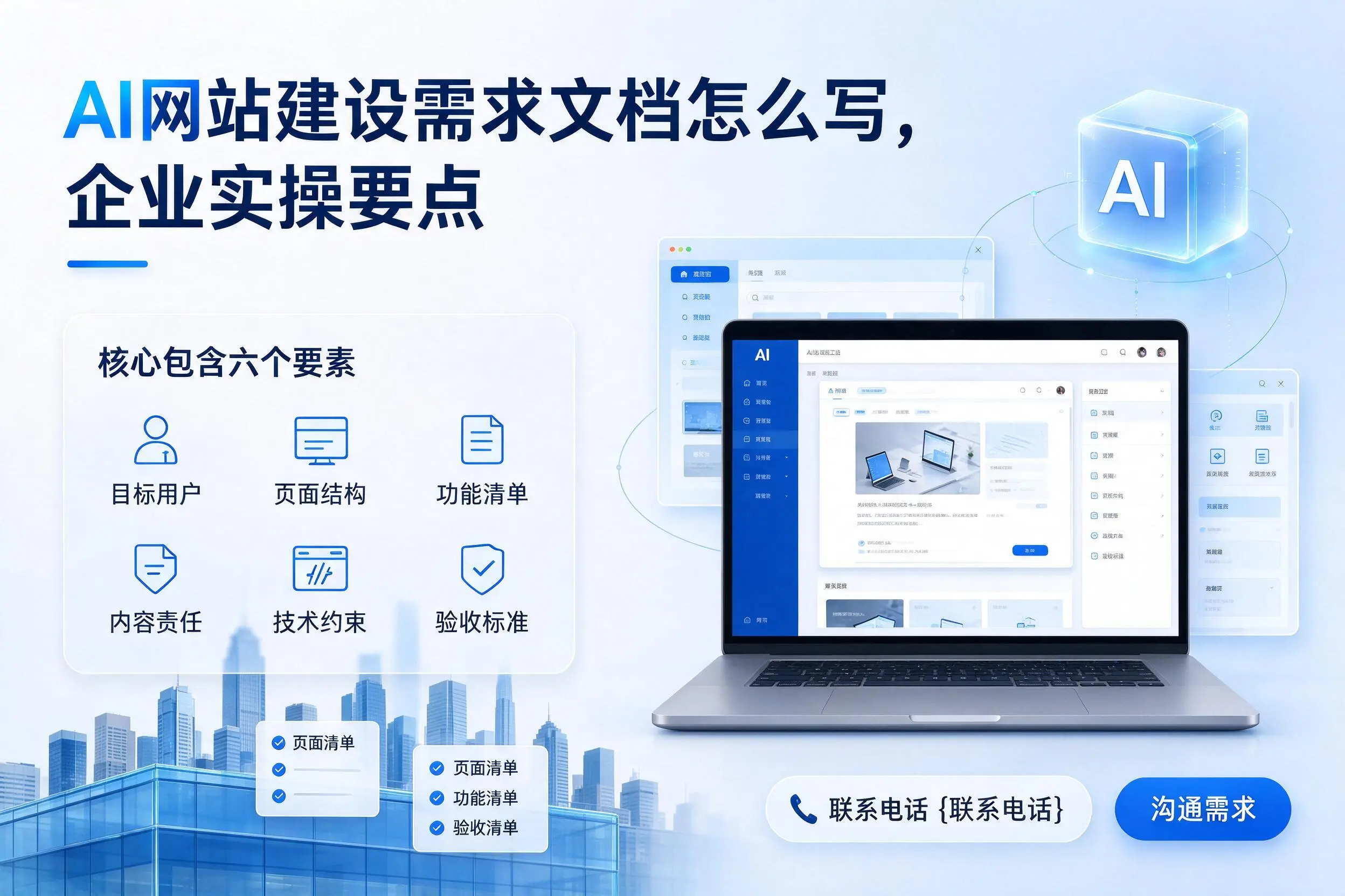 AI网站建设需求文档怎么写,辽宁企业实操要点