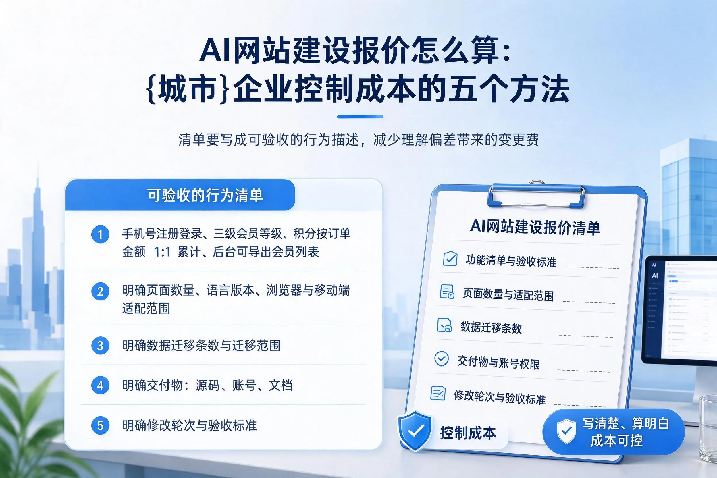 AI网站建设报价怎么算：辽宁企业控制成本的五个方法